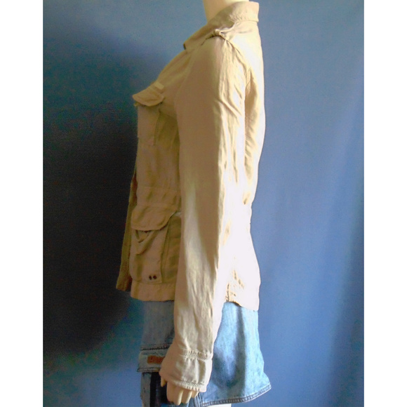J.Crew Khaki Utility Linen Silk Jacket M - Picture 4 of 6